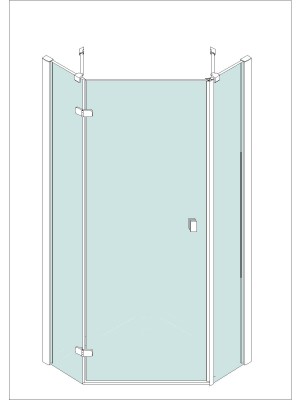 Frameless shower enclosures - A1903. Frameless shower enclosures (A1903)